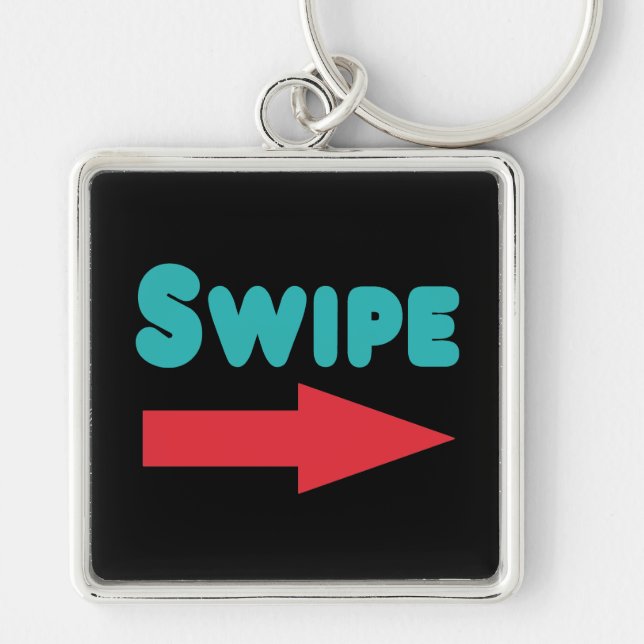 Swipe Right Dating Key Ring (Front)