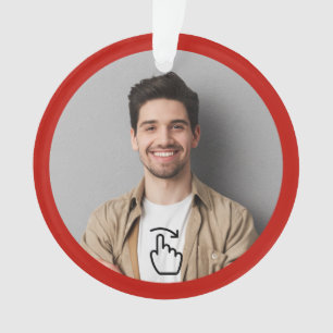 SWIPE RIGHT - Insert Photo - See Back ... Ornament