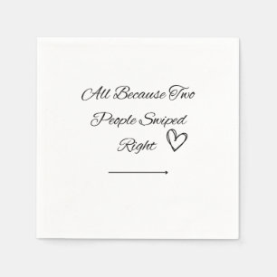 Swiped Right Wedding Napkins