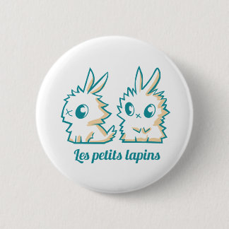 Swipes in small rabbits 6 cm round badge