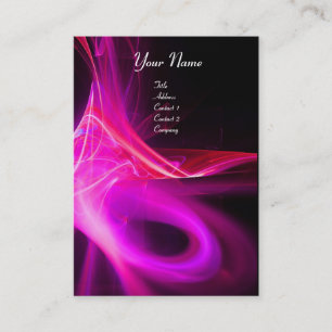 SWIRL 2 MONOGRAM Vibrant black pink red violet Business Card
