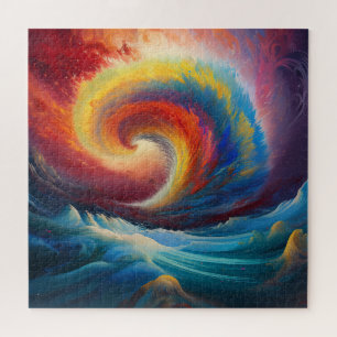 Swirl Abstract Compostion of a Colour Perfect stor Jigsaw Puzzle