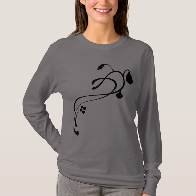 Swirl Black T-Shirt (Front)