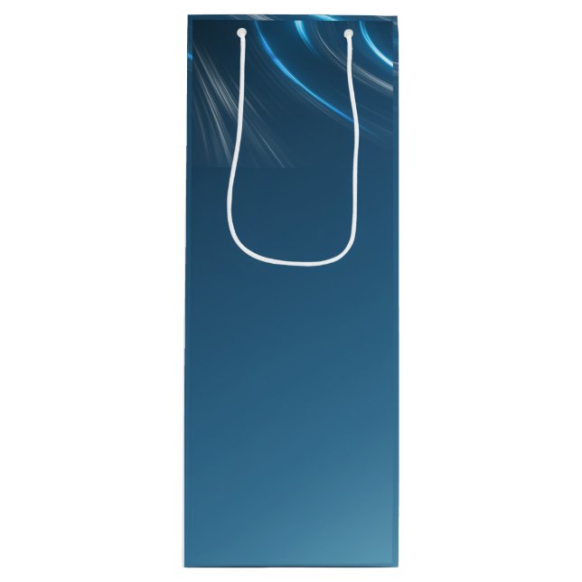 Swirl Blues Wine Gift Bag (Front)