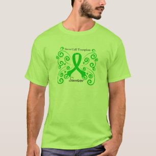 Swirl Butterfly Stem Cell Transplant Survivor T-Shirt