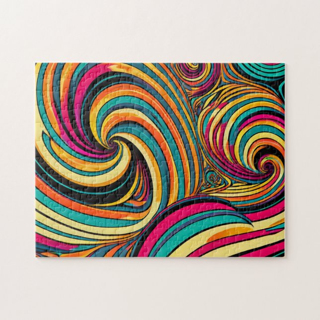 Swirl Colourful Pattern 2 Photo Puzzles Internet (Horizontal)