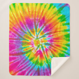 swirl colourful tie dye pattern abstract backgroun sherpa blanket