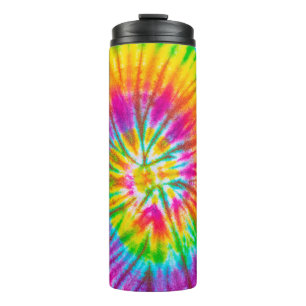 swirl colourful tie dye pattern abstract backgroun thermal tumbler