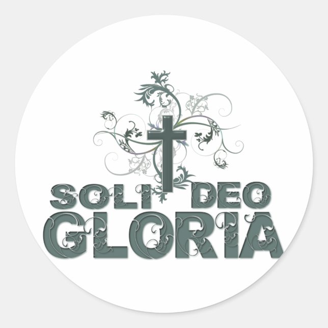 Swirl Cross Classic Round Sticker (Front)