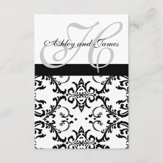 Swirl Damask RSVP Cards for Square Invites