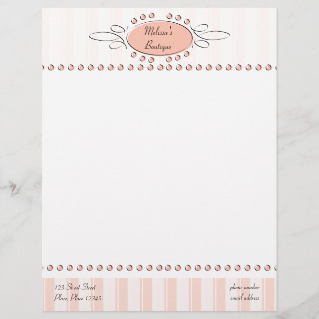 Swirl Decor Customized Letterhead (Front)