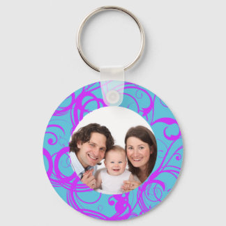 Swirl Design/ Photo Key Ring