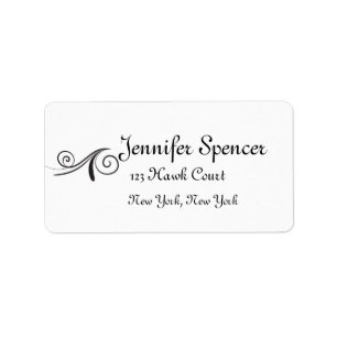 Swirl Design Wedding Labels