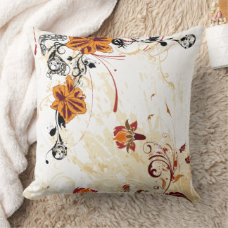 Swirl Floral Throw Pillow