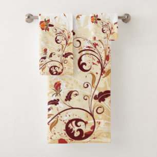 Swirl Floral Towel