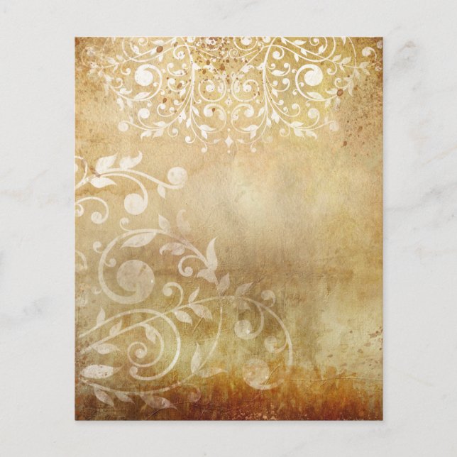 Swirl & Flourish Vintage Scrapbook Paper (Front)