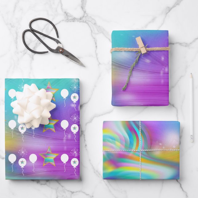 Swirl Galaxy Wrapping Paper (Front)