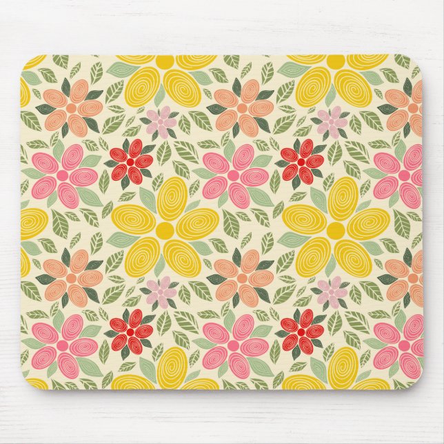 Swirl Garden Mouse Mat (Front)