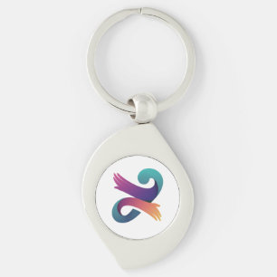 Swirl Graphic Hand Key Ring