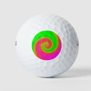 Swirl Green Pink Golf Balls