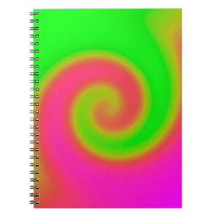 Swirl Green Pink Notebook