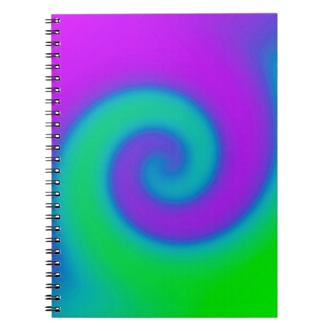 Swirl Green Purple Notebook (Front)