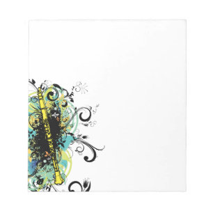 Swirl Grunge Clarinet Notepad