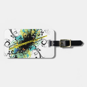 Swirl Grunge Flute Luggage Tag