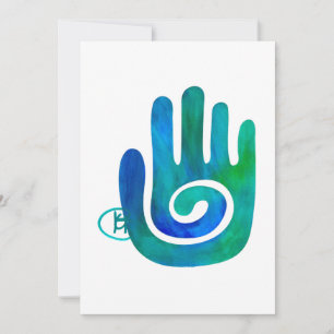 Swirl Hamsa Art Card