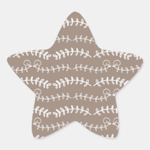 swirl leaves star sticker