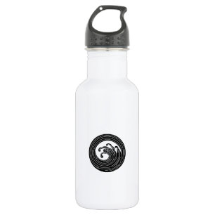 Swirl-like wave circle 532 ml water bottle