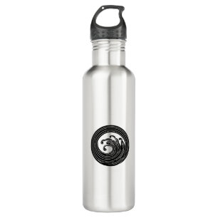 Swirl-like wave circle 710 ml water bottle