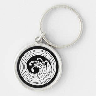 Swirl-like wave circle key ring
