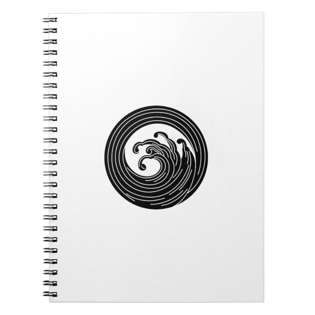 Swirl-like wave circle notebook (Front)