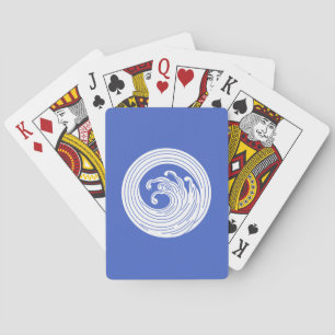 Swirl-like wave circle playing cards