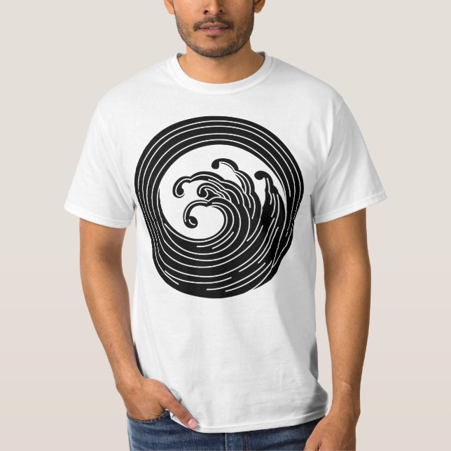 Swirl-like wave circle T-Shirt (Front)