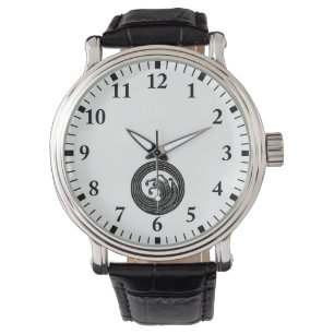 Swirl-like wave circle watch