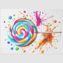 Swirl Lollipop Mulitcolors Tissue Paper