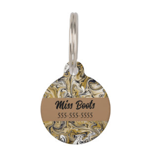 Swirl Marble Wild Swirl Custom Name Pet Tag