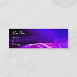 SWIRL  MONOGRAM Vibrant black pink blue Mini Business Card