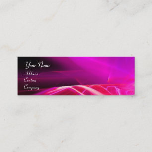 SWIRL MONOGRAM Vibrant black pink violet Mini Business Card