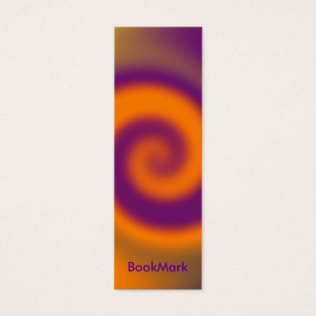 swirl orange purple BookMark (Front)
