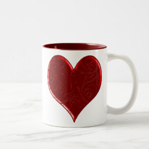 Swirl Overlaid Heart Mug