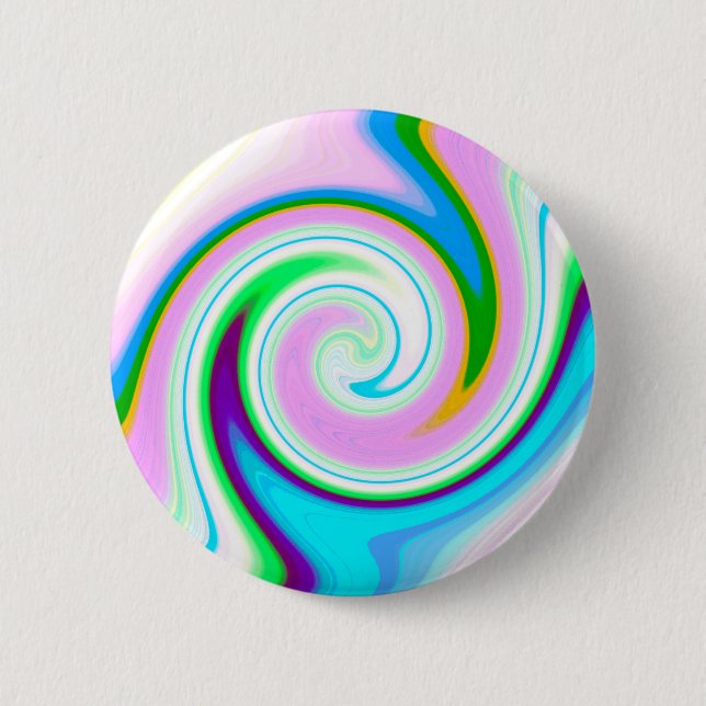 Swirl Pastel 6 Cm Round Badge (Front)