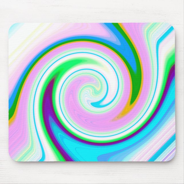 Swirl Pastel Mouse Mat (Front)