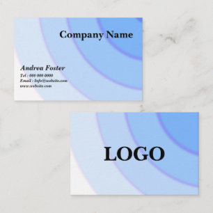 Swirl pattern blue ombre business card