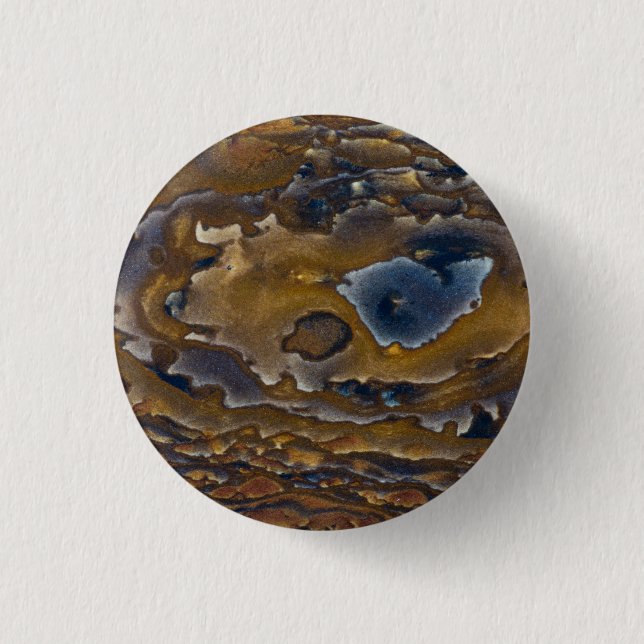 Swirl Pattern On Jasper Slab 3 Cm Round Badge (Front)