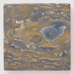 Swirl Pattern On Jasper Slab Stone Coaster