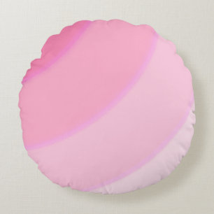 Swirl pattern Pastel Lilac Pink Round Cushion
