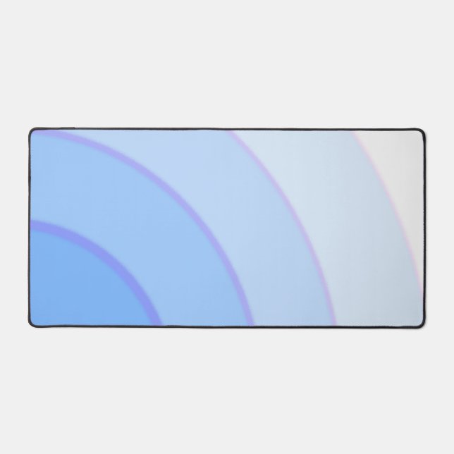 Swirl pattern Pastel Ombre  Blue Desk Mat (Front)